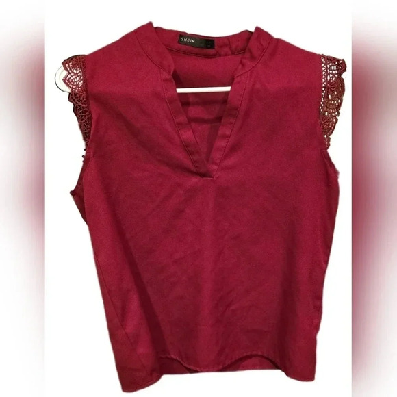 ☆☆SALE☆☆ Shein, Size S, Red Wine Sleeveless Top - Picture 1 of 2